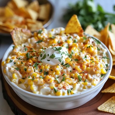 A bowl of chips and dip.