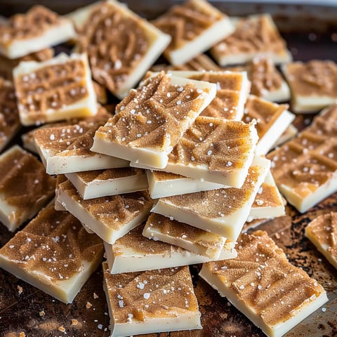 A stack of cookies with a sprinkle of sugar on top.
