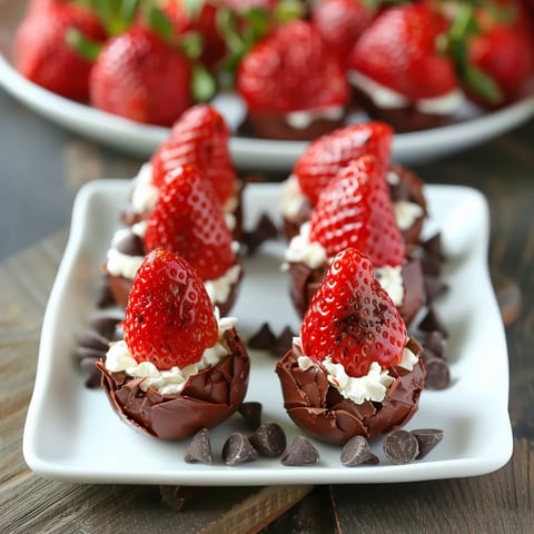 A plate of chocolate covered strawberries.