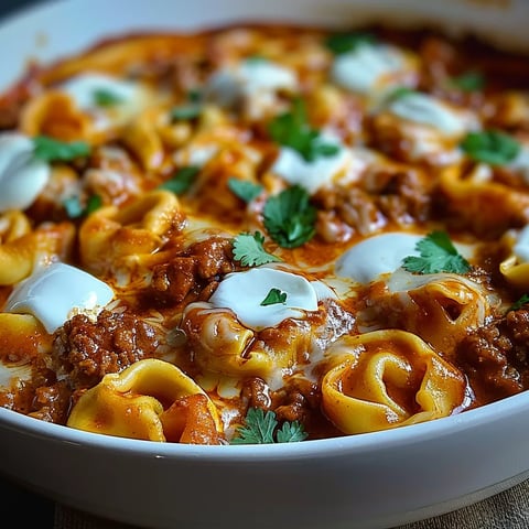 A bowl of pasta with white sauce and cheese.