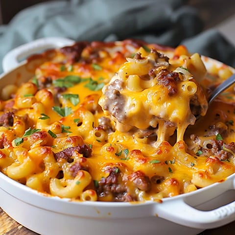A white bowl filled with macaroni and cheese.