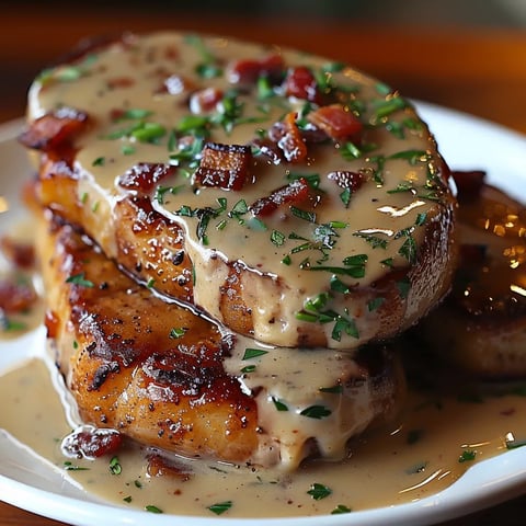 A plate of meat covered in gravy.